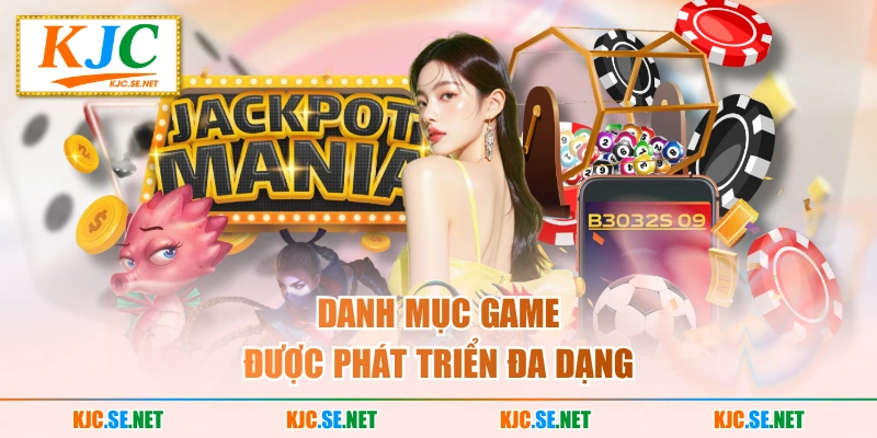 Danh mục game được phát triển đa dạng